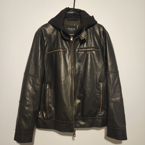 GUESS Moto Jacket w/ Hoodie Look – Men’s M - Picture 1 of 11